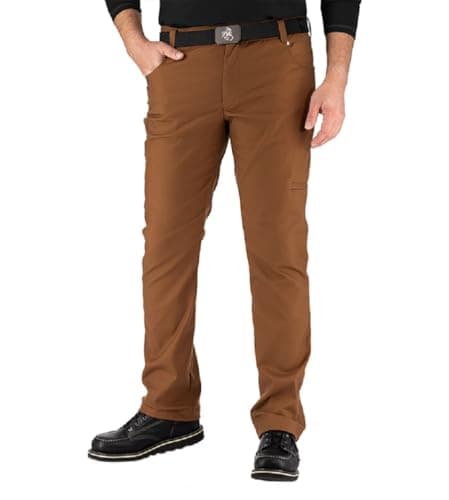 Legendary Whitetails Men's Stretch Woven Canvas Straight Leg Pant, Chestnut, 30/30
