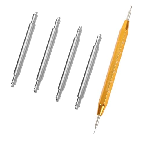 4pcs Watch Band Link Pin, Spring Bar Pins, Watch Pins φ1.5mm Diameter ,Pins for 22mm Watch Band , with Spring Bar Removal Tool (22mm)