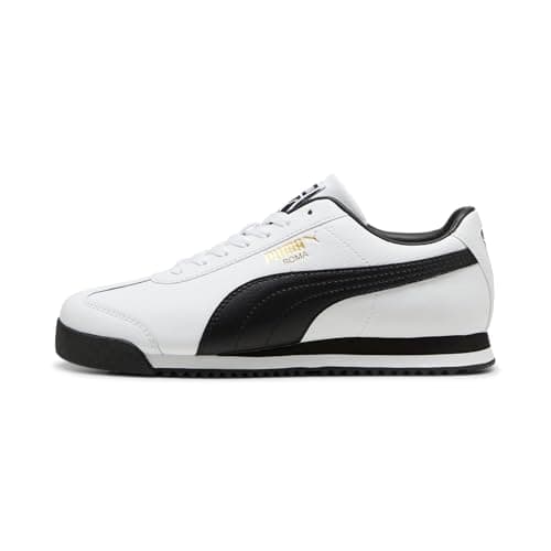 Puma Men's Roma, 24-Standard-Puma White-Puma Black-Puma Team Gold, 9.5