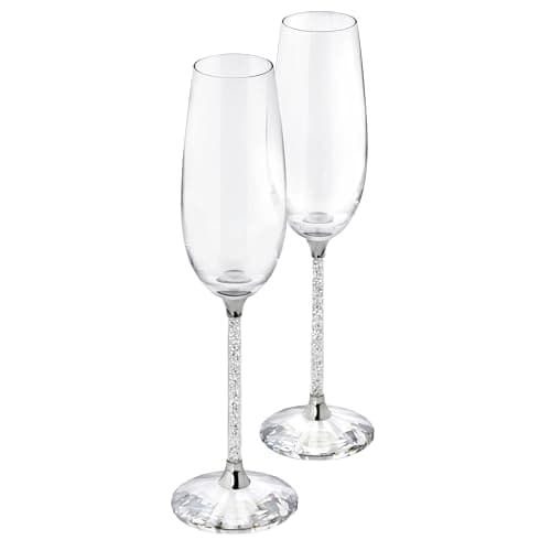 Swarovski Crystalline Clear Crystal Toasting Flutes, Set of 2
