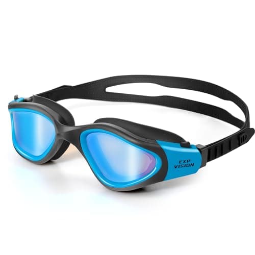 EXP VISION Adult Swim Goggles, Anti Fog Swimming Goggles Women Men No Leaking Triathlon Water Goggles