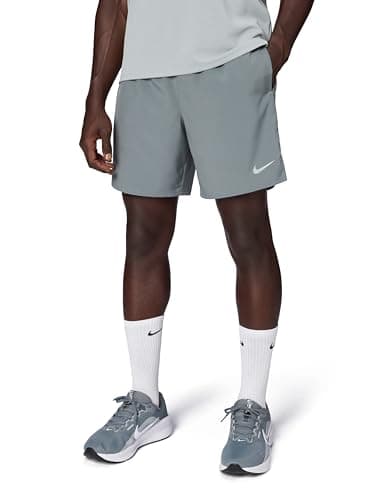 Nike Men's Challenger Dri-Fit 7" Brief-Lined Running Shorts, Smoke Grey/Smoke Grey/Reflective Silver, 2XL