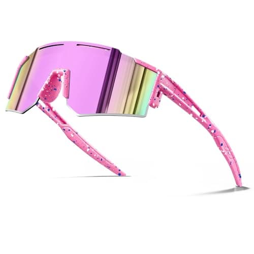 KUGUAOK Oversized Kids Sunglasses Youth Baseball Sun Glasses Boys Girls Softball Cycling UV400 Protection Goggles