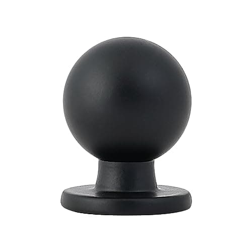 HARPOON 10 Pack Cabinet Round Knobs, Furniture Hardware Pull 1" Inch Matte Black