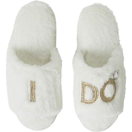 Dearfoams Women's Bride and Bridesmaid Gifts I Do Crew Slippers for Wedding and Bachelorette Party, X-Large