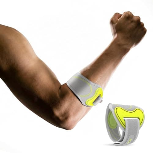 aoFIT Tennis Elbow Brace for Men & Women, Adjustable Counterforce Brace with Gel Pad for Tendonitis Relief, Fits Tennis & Golfer's Elbow (Lateral Medial Epicondylitis), Forearm 7.8"-13"