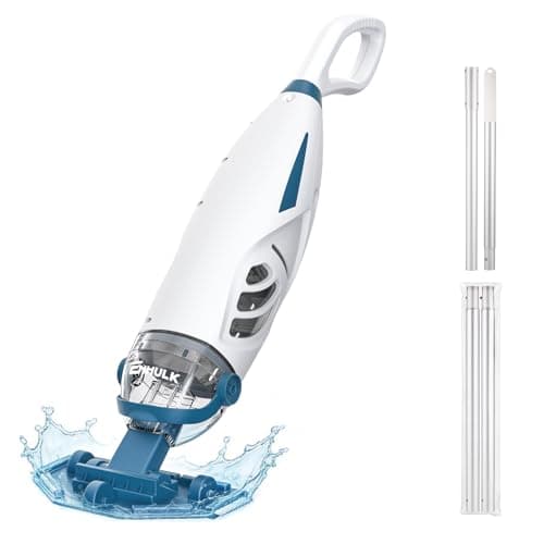 ENHULK PC68 Cordless Pool Vacuum, Upgraded 26.5 GPM Beast-Level Suction, 6' Extension Pole, 2 Filters, 1H Runtime, Handheld Rechargeable Pool Cleaner for Above Ground & Inground Pools
