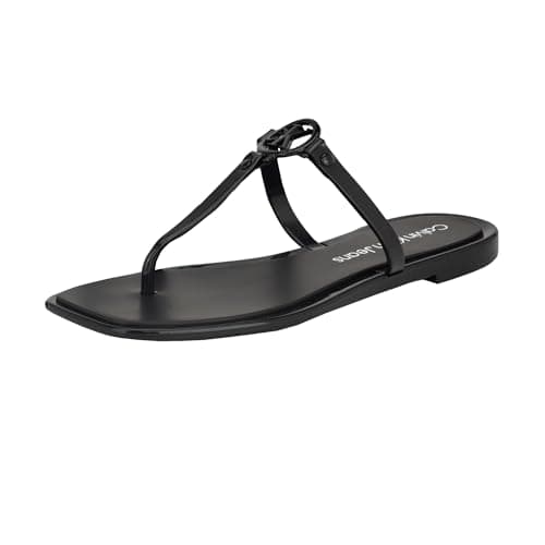 Calvin Klein Women's Edhen Sandal, Black 001, 6