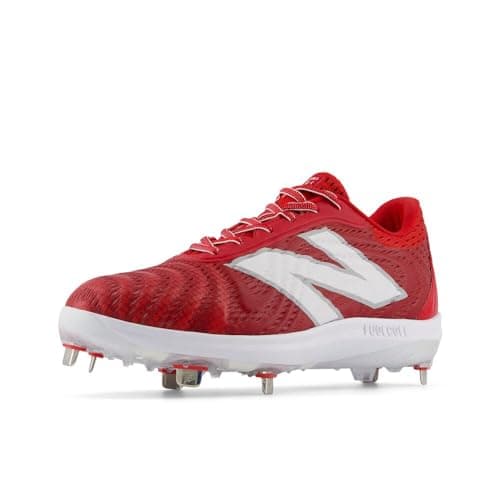 New Balance Men's FuelCell 4040 V7 Metal Baseball Shoe, Team Red/Optic White, 7 M