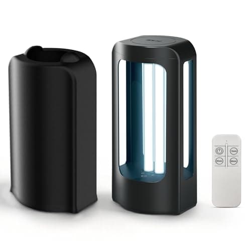 SANSI 42W UV Light Sanitizer with Remote Control Timer, 99.9% UVC Lamp 254nm Wavelength, Portable Ultraviolet Light for Bedroom Hotel Kitchen Bathroom Cleaning- Ozone Free