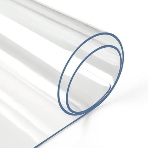 Deep Dream 2.0mm Clear Desk Cover Protector, 12×60 Inch Clear Desk Cover, Rectangular Vinyl Desk Pad, PVC Plastic Table Cover for Office, Dresser, Night Stand, Computer & Writing Desk Tabletop