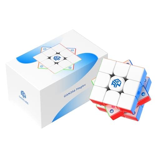 GAN356 Maglev 3x3 Magnetic Speed Cube Stickerless Gans 356M Magic Cubes, Magnetic Levitation Cube, 30°+ Auto-Aligning, 76 Magnets, Numerical Tuning Setting, Fast Smooth UV Coated