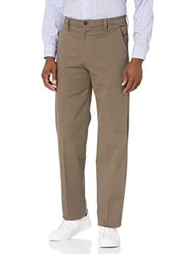 Dockers Men's Classic Fit Workday Khaki Smart 360 Flex Pants (Standard and Big & Tall), Dark Pebble, 38W x 32L