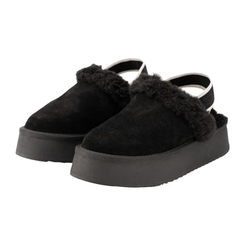 Swalker Winter Slippers for Women – Warm Faux Fur Lined Snow Slippers with Non-Slip Sole, Indoor & Outdoor Platform House Slippers