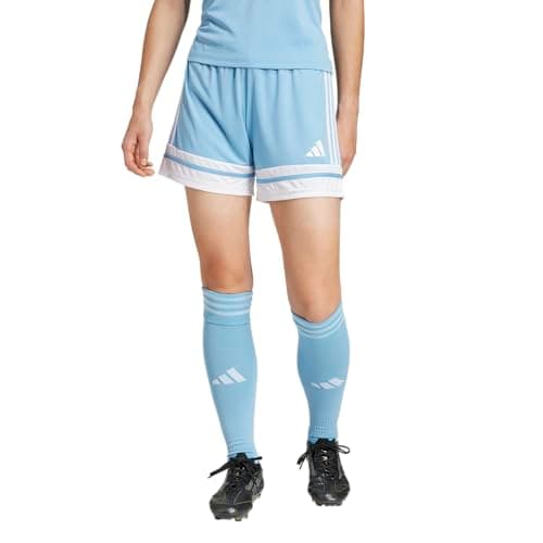 Adidas Women's Squadra 25 Soccer Shorts, Team Light Blue/White, XX-Small