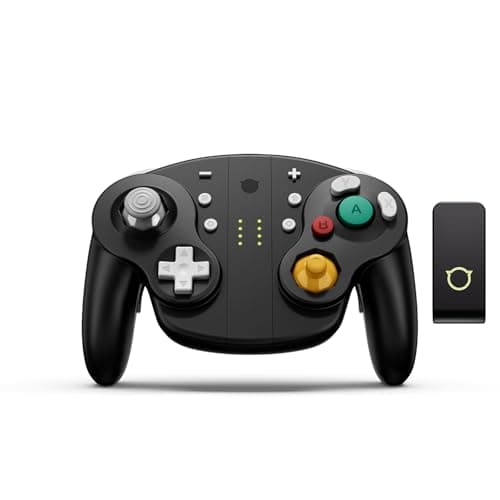 NYXI Wizard 2 Wireless Switch Controller, TMR Hall Joystick Wireless Controller, NFC, Adjustable Triggers, Programmable Buttons, 6-Axis Gyro, HD Rumble for Switch/NGC/PC (Black)