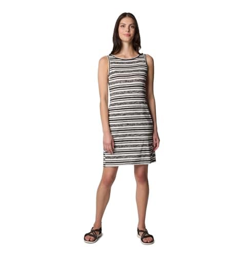 Columbia Women's Chill River Printed Dress, White Spaced Stripe, Medium