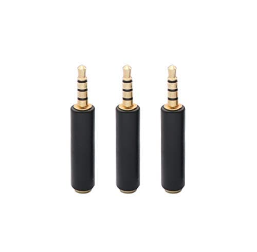 QiCheng&LYS 3.5 mm to RCA AV Camcorder Video Cable,3.5mm to RCA Stereo Audio Video AUX Cable for Smartphones,MP3, Tablets,Speakers,Home Theater… (CTIA and OMTP 3.5mm Male to Female Adapter)