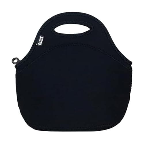 Built Gourmet Getaway Lunch Bag - Insulated Neoprene Lunch Box for Women and Men, Collapsible and Machine Washable, Black