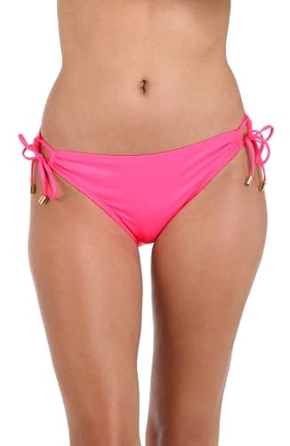 La Blanca Women's Island Goddess Side Tie Hipster Swimsuit Bottom, Bright Pink, 6