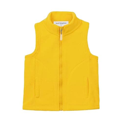 Mud Kingdom Little Boys Vest Jacket Fleece Lightweight Size 5-6 Yellow