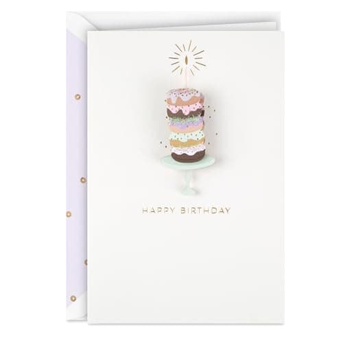 Hallmark Signature Birthday Card (Donut Cake) for Sister, Friend, Coworker