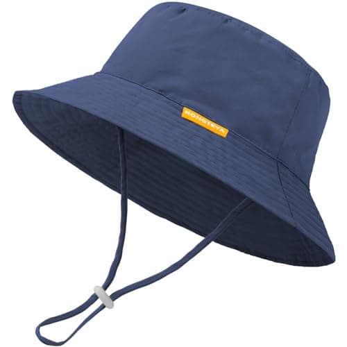 Baby Sun Hat Kids Summer Sun Protection Toddler Bucket Hat Wide Brim Adjustable Beach Hats for Boys Girls Age 0-6 Years