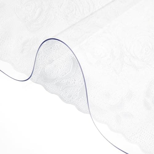 VEVOR Plastic Table Cover 24 x 60 Inch, 1.5 mm Thick Clear Table Protector, Rectangle Clear Desk Mat, Waterproof & Easy Cleaning for Office Dresser Night Stand