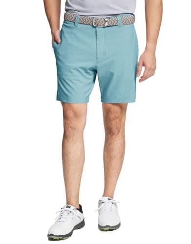 Mens Golf Shorts Performance Moisture Wicking Dri fit Lightweight 7 inch Casual Heather Flat Front Flex Mens Shorts