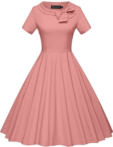 GownTown 1950s Retro Vintage Party Swing Dress with Pockets