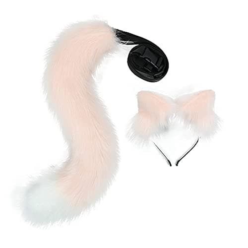Cosplay Furry Wolf Cat Fox Tail and Ears Headband Set Costume Accessories