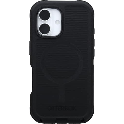OtterBox iPhone 16 Defender Series Case - Black - Tough, Rugged & Durable iPhone Case, Snaps on MagSafe, Multi-Layer, Impact Absorbing iPhone Case