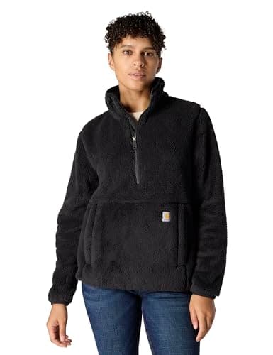 Carhartt Women's Loose Fit Fleece Pullover, Black, X-Large