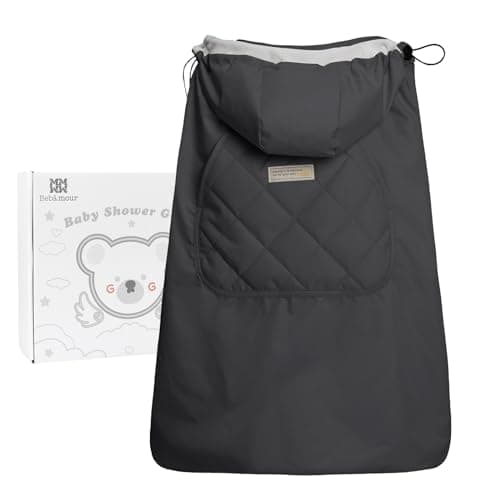 Bebamour Baby Carrier Winter Cover Universal Hoodie All Season Carrier Cover for Baby Carrier (Dark Grey)