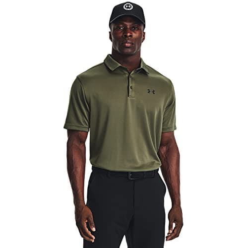 Under Armour Men's Tech Golf Polo, (390) Marine OD Green / / Black, XX-Large