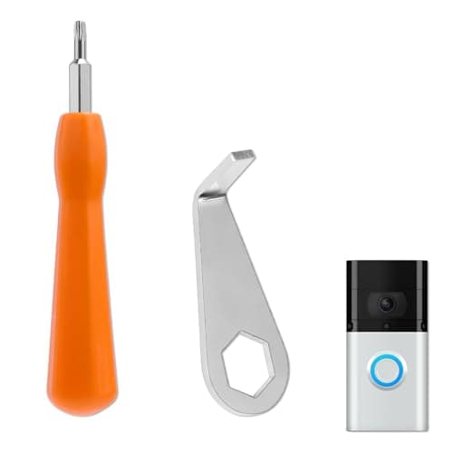 2pcs Video Doorbell Key Replacement Tool, Stainless Steel Doorbell Key Tool Video Doorbell Removal Key Doorbell Screwdriver Compatible with Battery Doorbell (2024 Release)