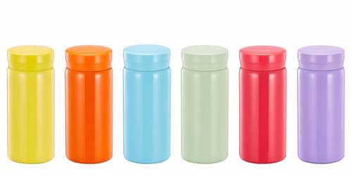 Mini Cute Water Bottle - 7 oz Tiny Insulated Vacuum 18/10 Stainless Steel Small Flask - Leak Proof & Spill Proof & Keeps Cold and Hot for Drink, Coffee, Tea-6PC