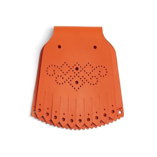 Recueillir Kiltie shoe Topper for Golf Shoes | Luxe Fringe Accessory Brogue Oxfords Loafers | kilties flaps for Shoes Orange