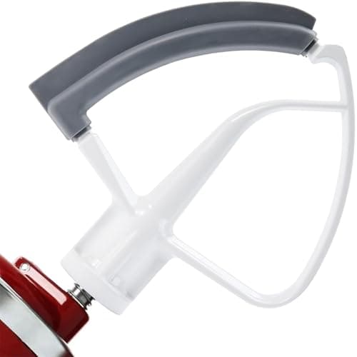 Vipdrive Flat Beater for KitchenAid Mixer, Paddle Attachment for Tilt-Head Stand Mixer Fits 4.5-5 QT Mixing Bowl, Flexible Silicone Edge Kitchen Aid Paddle Attachments, Beater Replacement