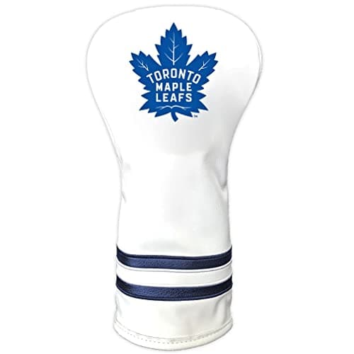 Team Golf NHL Toronto Maple Leafs White Vintage Driver Head Cover White Vintage Driver Golf Club Headcover, Form Fitting Design, Retro Design