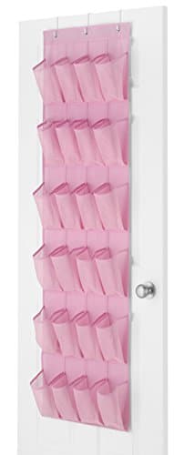 Whitmor 24 Pocket Over the Door Shoe Organizer - Pink