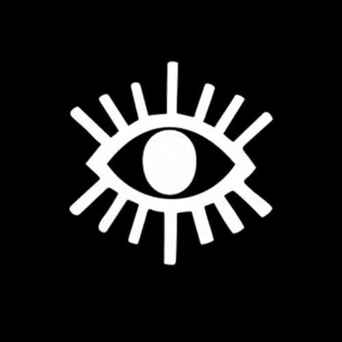 4pcs Evil Eye Stickers - 1.38"x1.38" - Suitable for Car Rear View Mirror, Makeup Mirror, Doors and Windows, Wall, Laptop, Home Life Decoration Decal | BZ20 (White)