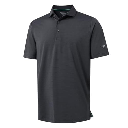 MAELREG Men’s Polo Shirts Short Sleeve Quick Dry Performance Lightweight Pinstriped Collared Polo Shirt for Men