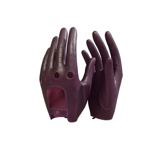 MGGMOKAY Womens Driving GlovesTouchscreen Sheepskin Leather Unlined,Burgundy,XL