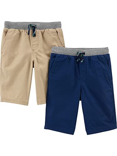 Simple Joys by Carter's Toddler Boys 2-pack Shorts, khaki, navy, 4T