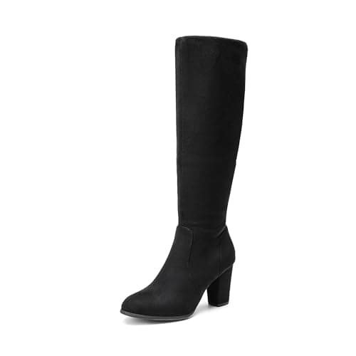 DREAM PAIRS Women's Knee High Winter Fall Tall Riding Boots,Black,5