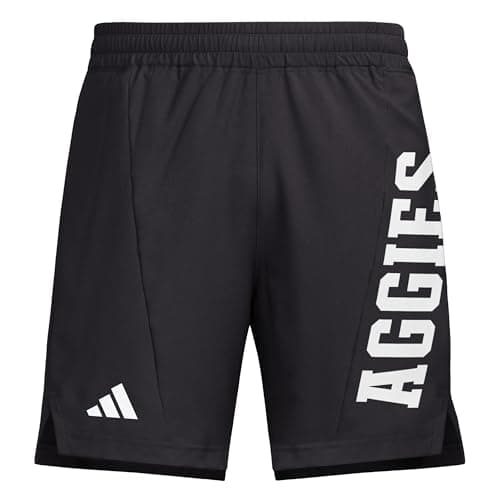 adidas Men's D4T Woven Texas A&M University Shorts, Black/White/Texas A&M, X-Small/5" Inseam