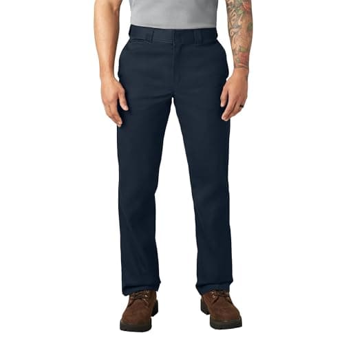 Dickies Mens 874 Flex Work Pants, Dark Navy, 42W x 32L US
