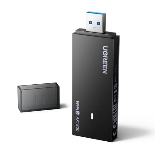 UGREEN AX1800 WiFi Adapter for Desktop PC, USB WiFi 6 Dongle with 5GHz/2.4GHz Dual Band, WAP3-SAE, Only Compatible with Windows 10/11