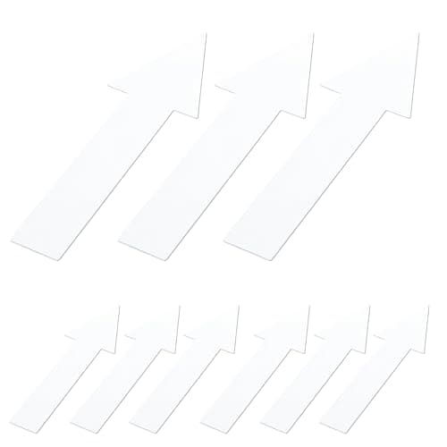 BLAZWF 12 Pack White Arrow Sign Stickers, 7.87in